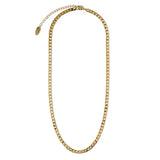 Flat Link Curb Chain Necklace | Gold