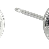 Sapphire Bezel Stud Earrings | White Gold