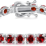 Ruby Tennis Bracelet | White Gold