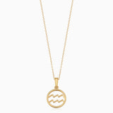 Zodiac sign necklace | Gold