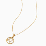 Zodiac sign necklace | Gold